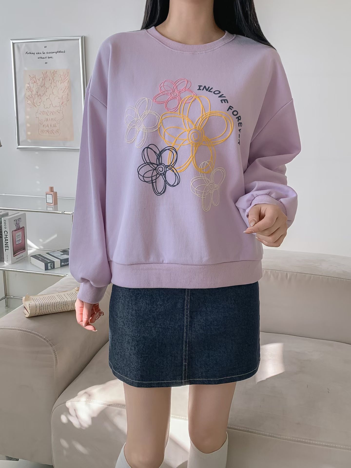 KKANNJUU東大門實拍女士新款26春夏休閑人氣熱賣真品衛衣KKAMJUU衛衣圖色2