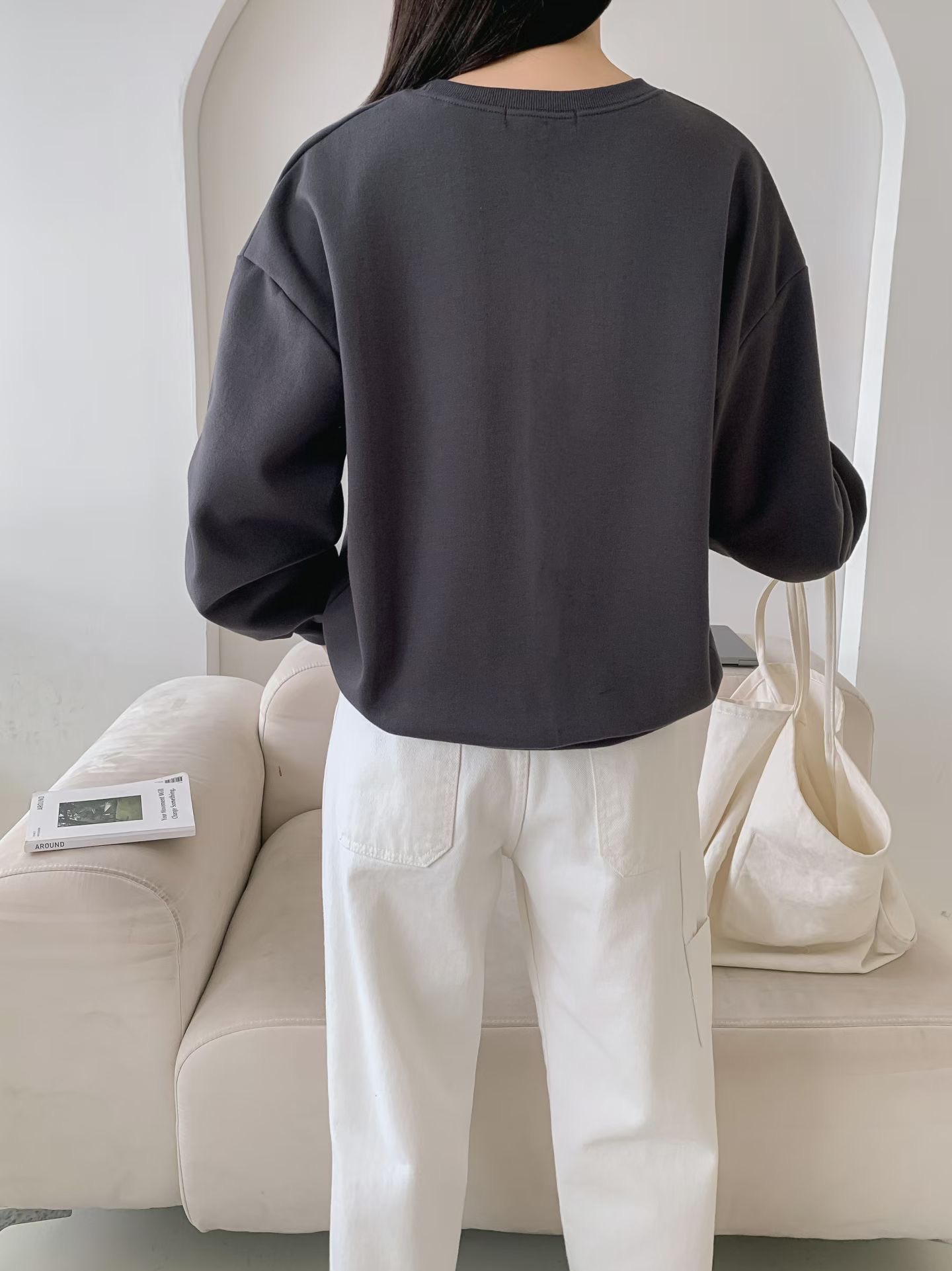 KKANNJUU東大門實拍女裝新款推薦時尚真品熱賣休閑職業衛衣KKAMJUU衛衣