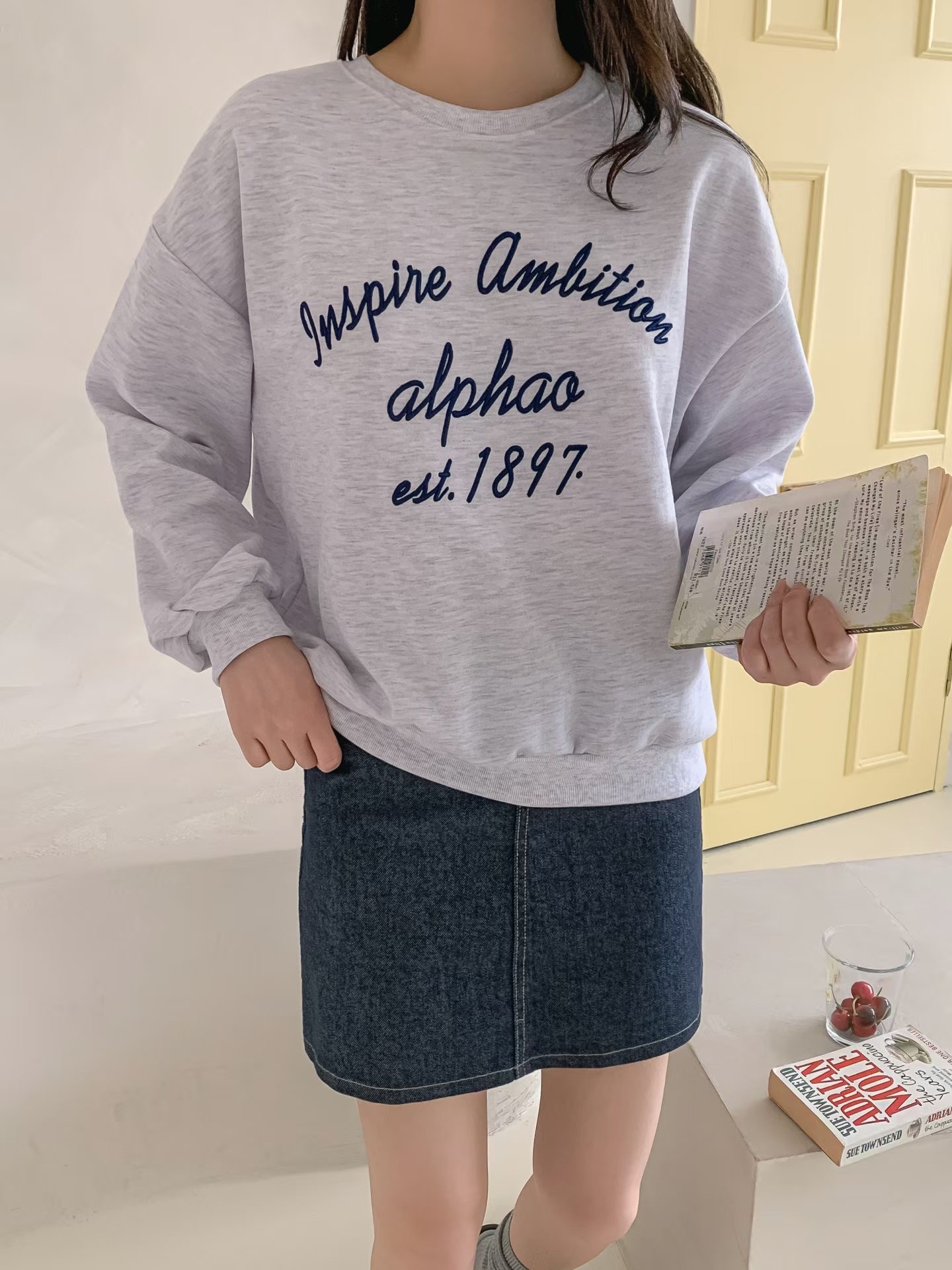 KKANNJUU東大門實拍女裝新款推薦時尚真品熱賣休閑職業衛衣KKAMJUU衛衣圖色2