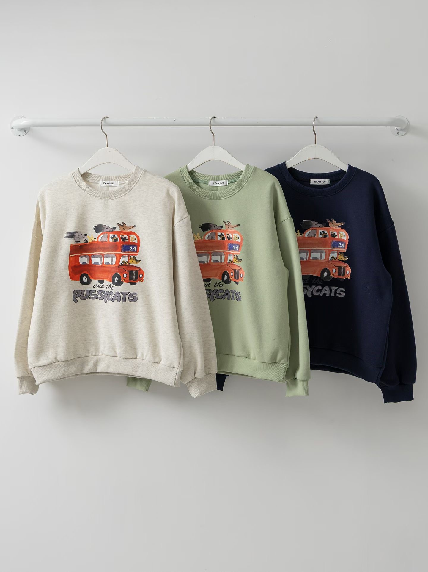 KKANNJUU東大門實拍女士新款休閑真品26春夏時尚衛衣加絨KKAMJUU衛衣