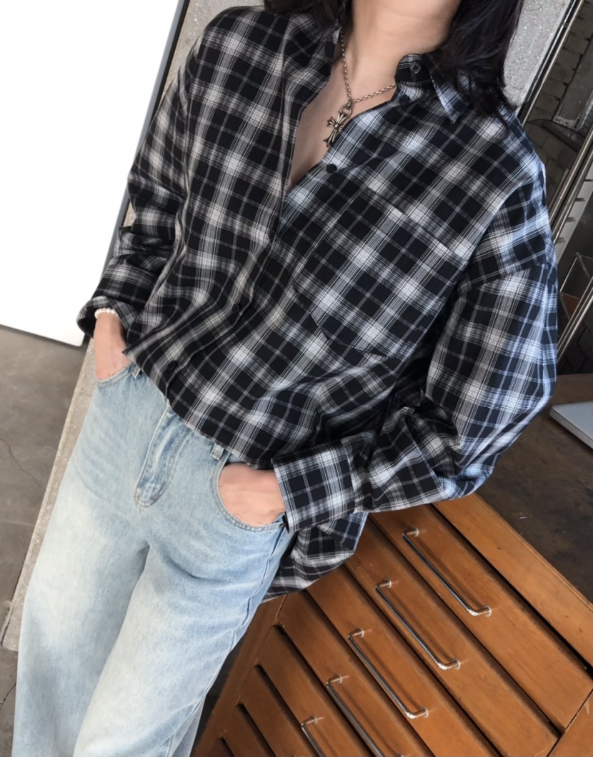 GLAD SOME東大門代購女裝新款26春夏時尚休閑襯衫蕾絲衫GLAD SOME襯衫/蕾絲衫