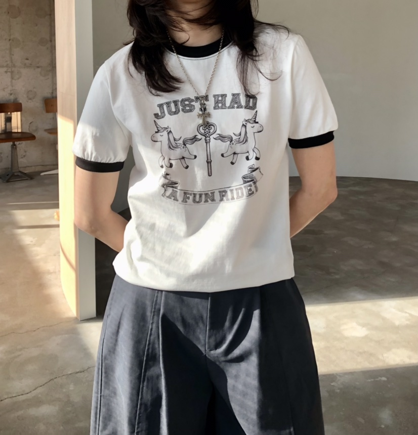 GLAD SOME東大門實拍女裝新款人氣職業推薦休閑26春夏T恤GLAD SOMET恤