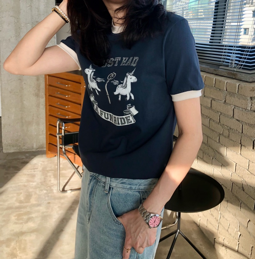 GLAD SOME東大門實拍女裝新款人氣職業推薦休閑26春夏T恤GLAD SOMET恤