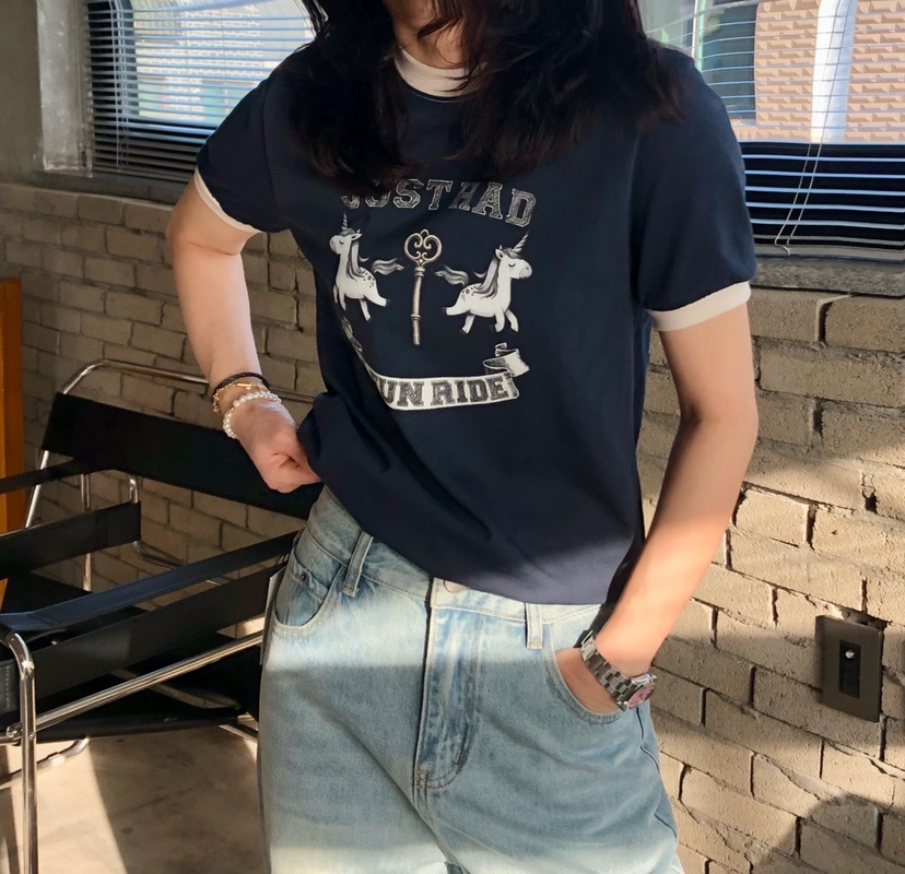 GLAD SOME東大門實拍女裝新款人氣職業推薦休閑26春夏T恤GLAD SOMET恤