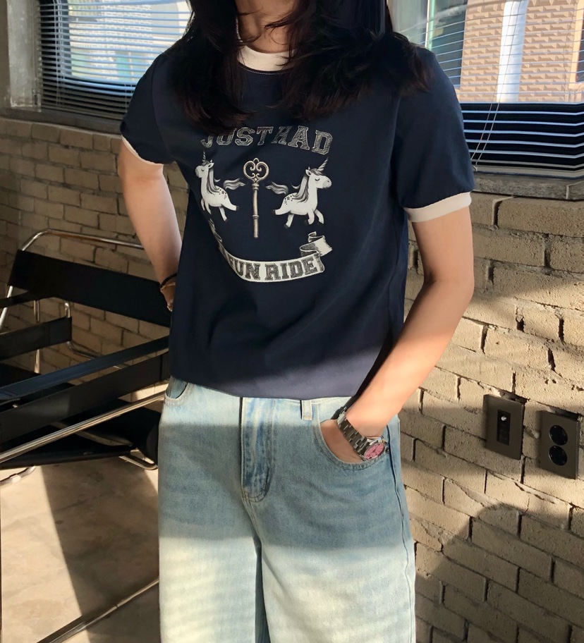 GLAD SOME東大門實拍女裝新款人氣職業推薦休閑26春夏T恤GLAD SOMET恤