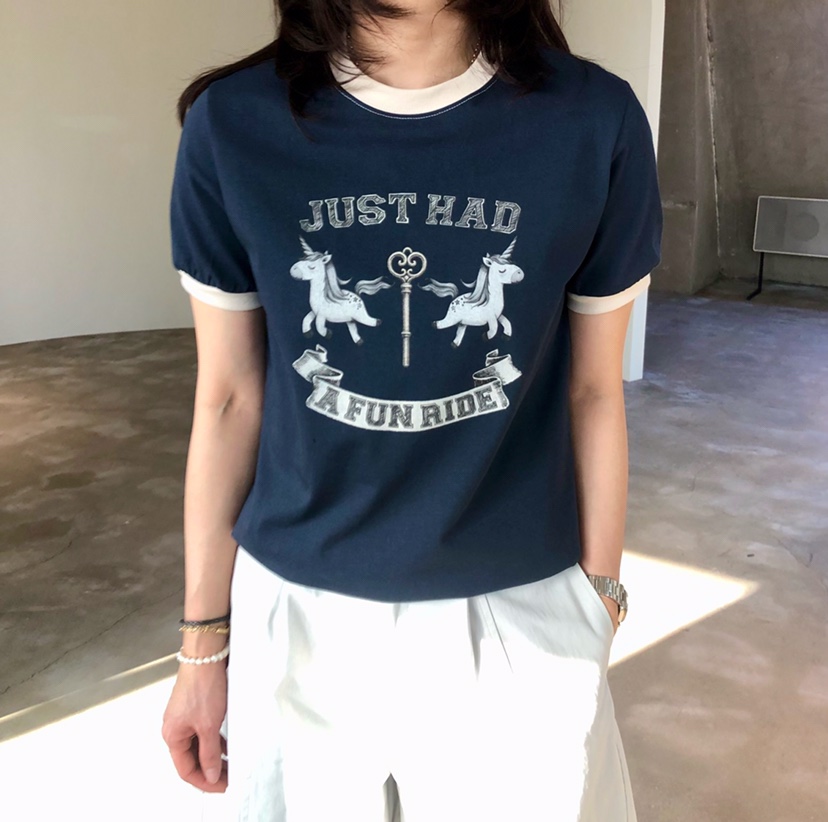 GLAD SOME東大門實拍女裝新款人氣職業推薦休閑26春夏T恤GLAD SOMET恤