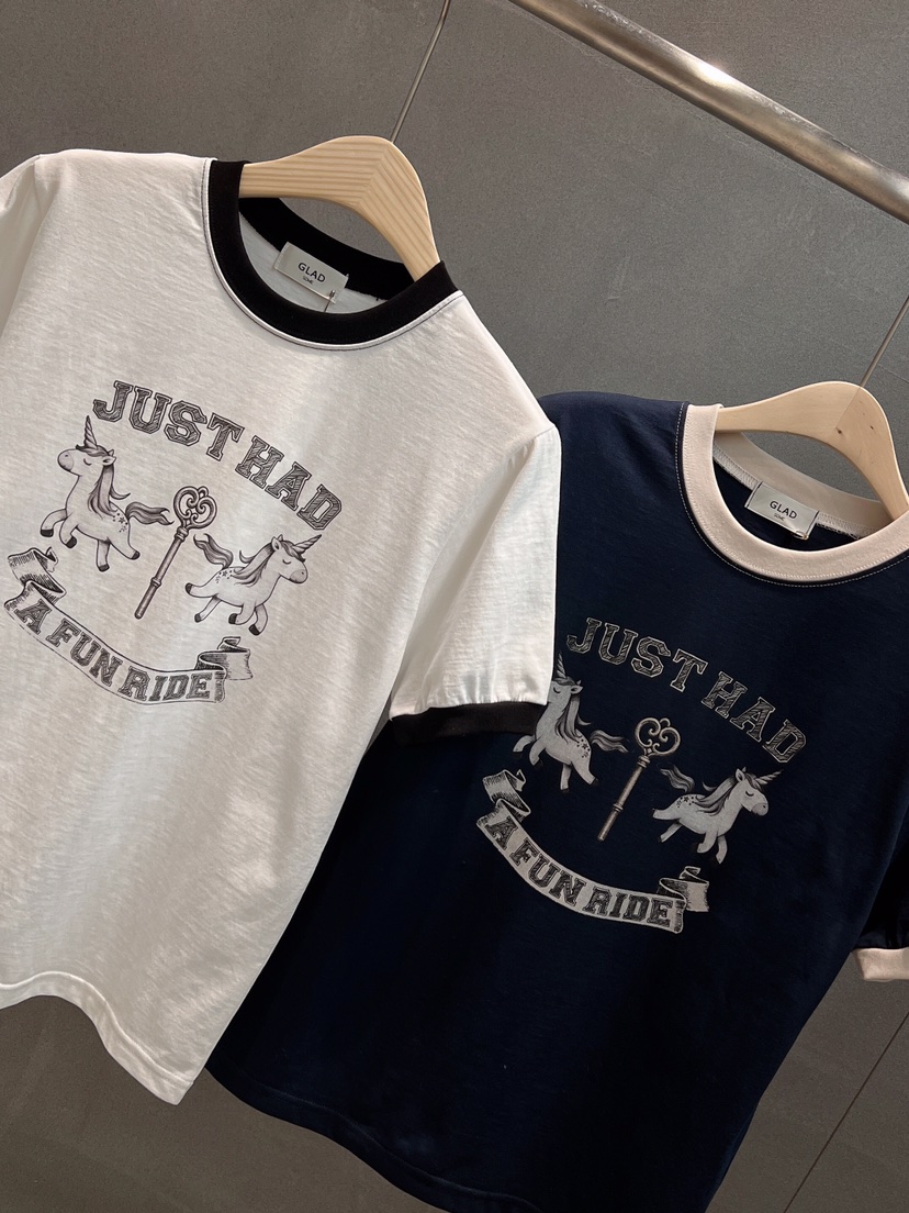 GLAD SOME東大門實拍女裝新款人氣職業推薦休閑26春夏T恤GLAD SOMET恤