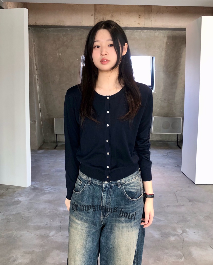 GLAD SOME東大門實拍女士新品推薦休閑時尚針織衫圓領開衫GLAD SOME針織衫