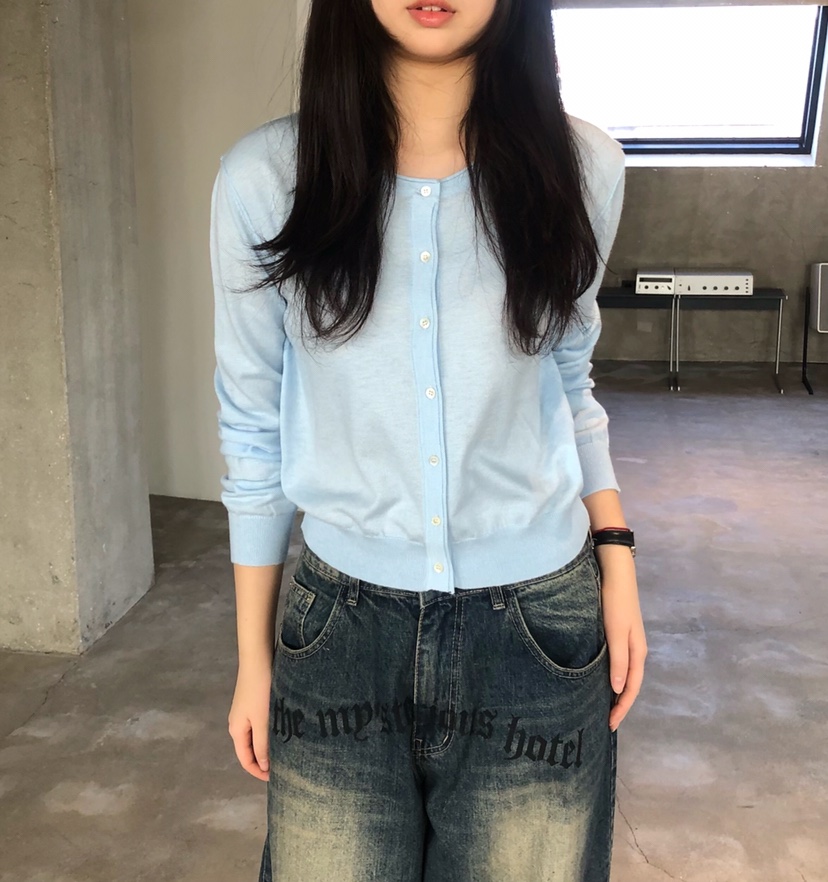 GLAD SOME東大門實拍女士新品推薦休閑時尚針織衫圓領開衫GLAD SOME針織衫