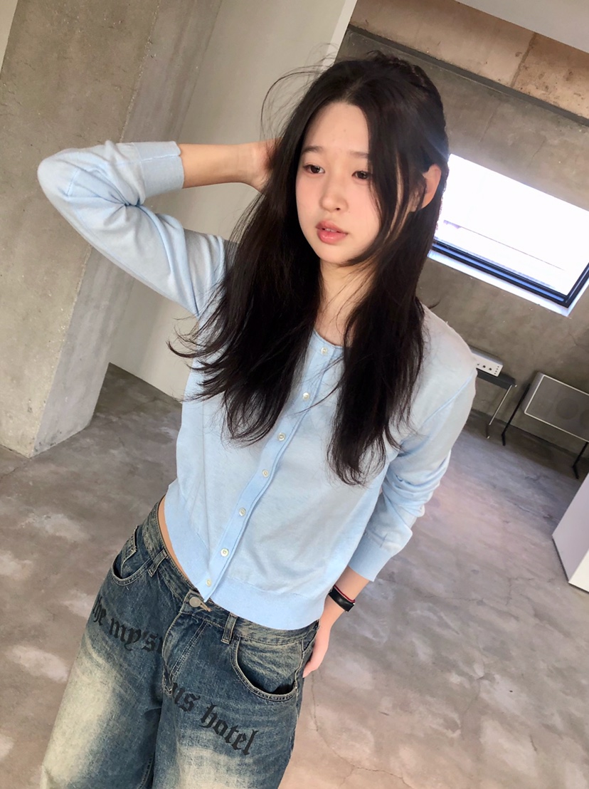 GLAD SOME東大門實拍女士新品推薦休閑時尚針織衫圓領開衫GLAD SOME針織衫