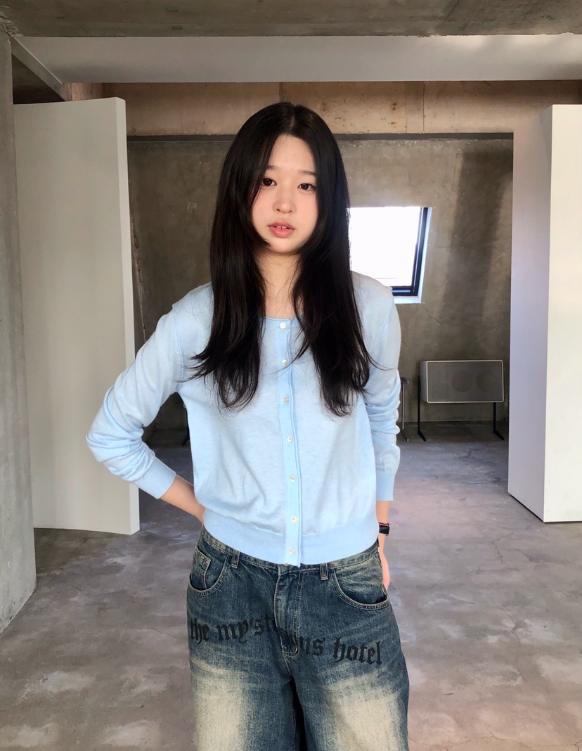 GLAD SOME東大門實拍女士新品推薦休閑時尚針織衫圓領開衫GLAD SOME針織衫