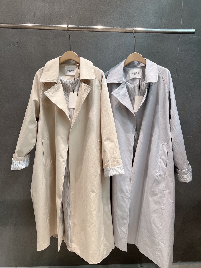 GLAD SOME東大門直郵女裝新款人氣26春夏推薦休閑長款風衣GLAD SOME長款風衣