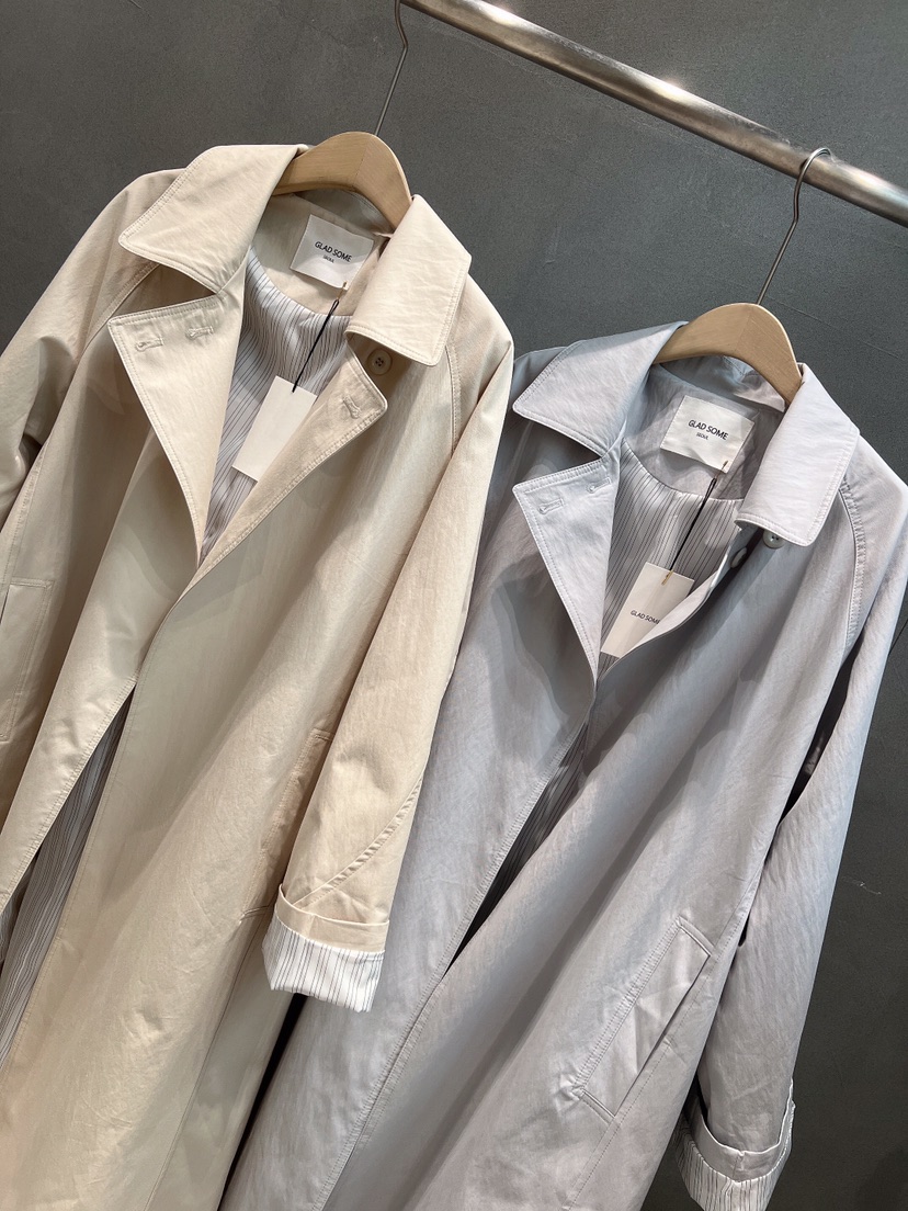 GLAD SOME東大門直郵女裝新款人氣26春夏推薦休閑長款風衣GLAD SOME長款風衣