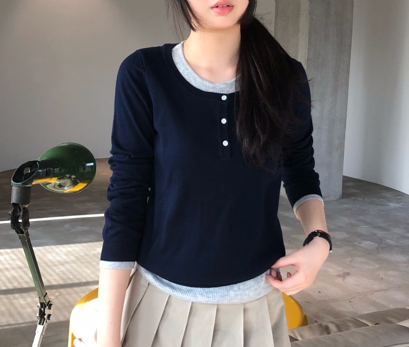 GLAD SOME東大門代購女士新款人氣推薦真品26春夏針織衫GLAD SOME針織衫圖色1