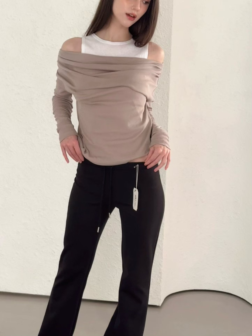 BUTTER-P韓國直郵女裝新款人氣時尚休閑熱賣長袖T恤雙排扣BUTTER-P長袖T恤