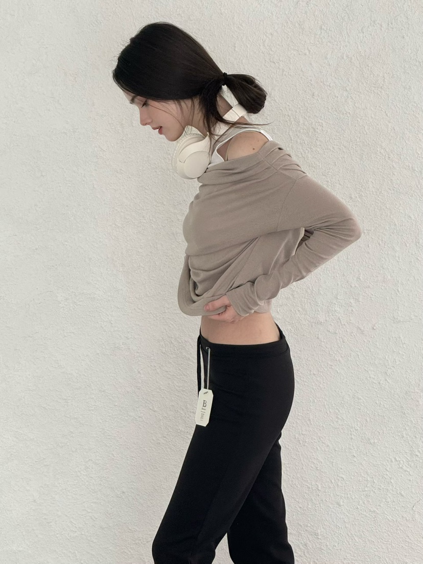 BUTTER-P韓國直郵女裝新款人氣時尚休閑熱賣長袖T恤雙排扣BUTTER-P長袖T恤