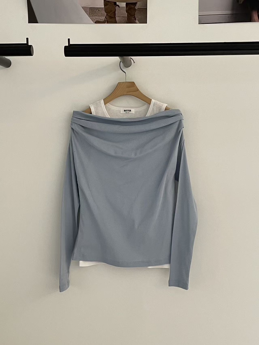 BUTTER-P韓國直郵女裝新款人氣時尚休閑熱賣長袖T恤雙排扣BUTTER-P長袖T恤圖色1