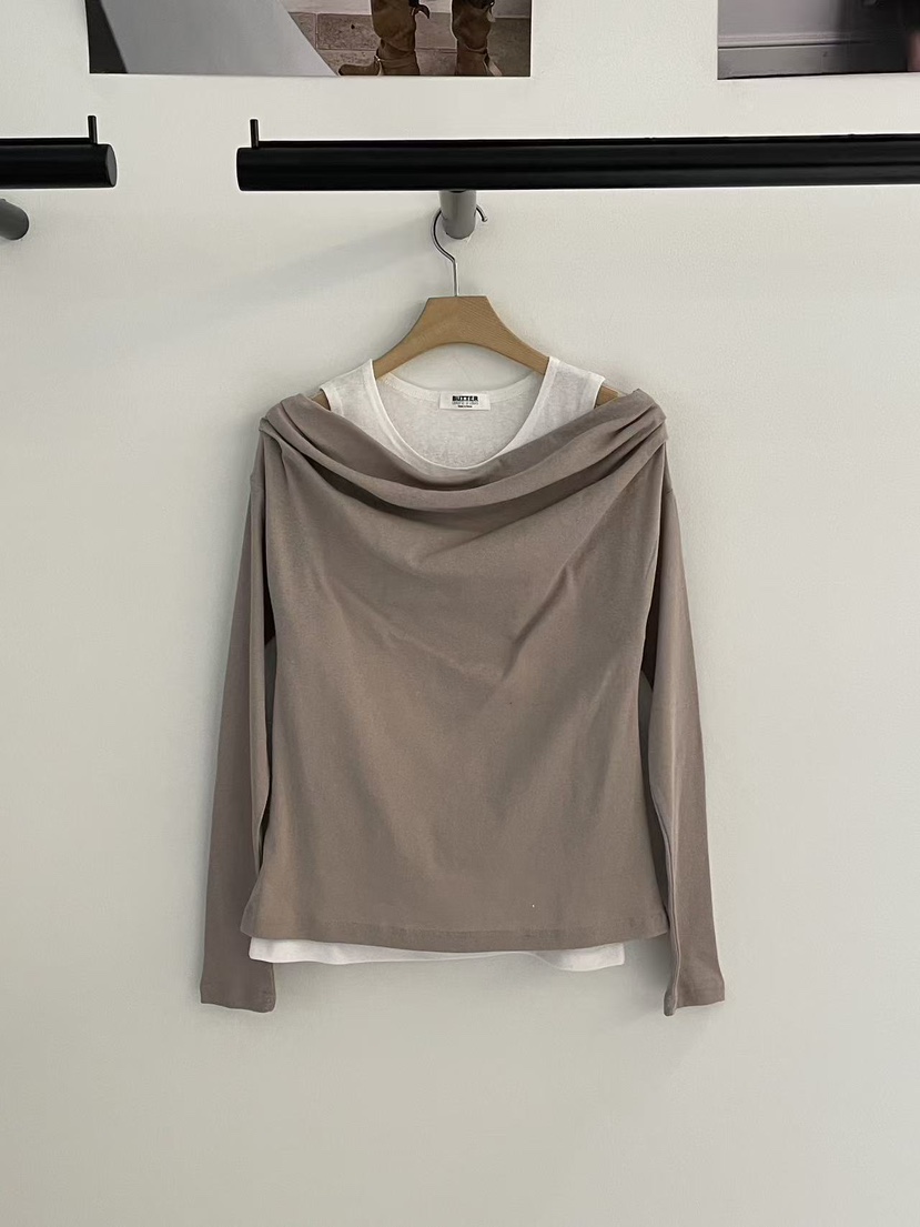 BUTTER-P韓國直郵女裝新款人氣時尚休閑熱賣長袖T恤雙排扣BUTTER-P長袖T恤圖色2