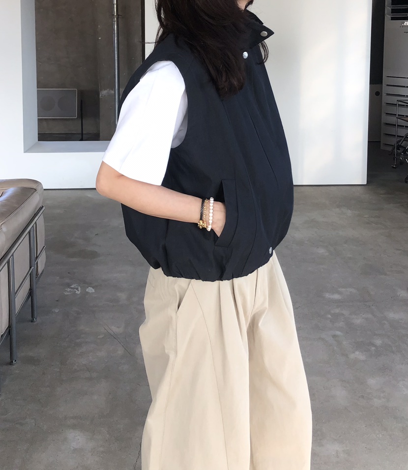 GLAD SOME東大門實拍女裝新款職業推薦熱賣馬甲拉鏈棉質GLAD SOME馬甲