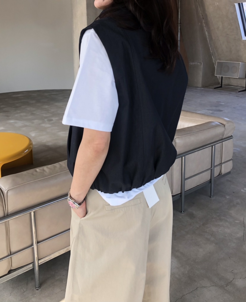 GLAD SOME東大門實拍女裝新款職業推薦熱賣馬甲拉鏈棉質GLAD SOME馬甲