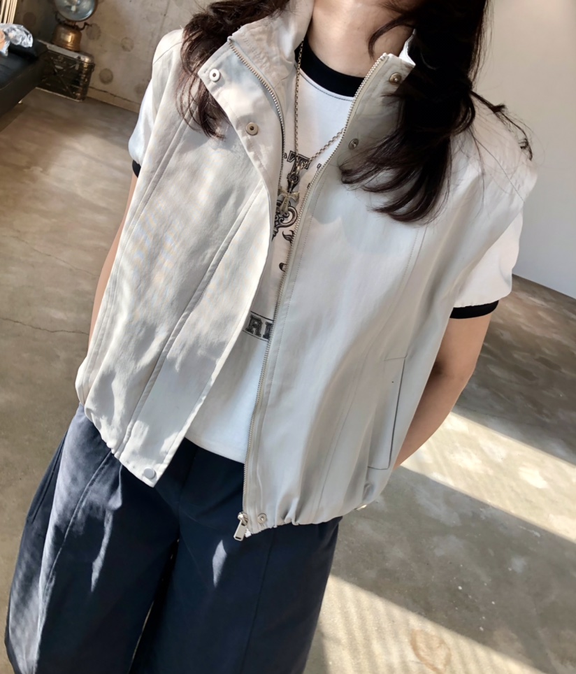 GLAD SOME東大門實拍女裝新款職業推薦熱賣馬甲拉鏈棉質GLAD SOME馬甲