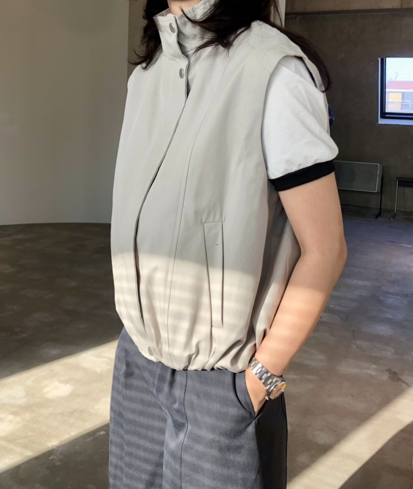 GLAD SOME東大門實拍女裝新款職業推薦熱賣馬甲拉鏈棉質GLAD SOME馬甲