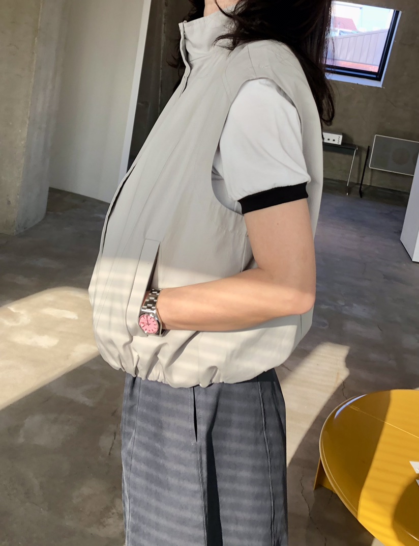 GLAD SOME東大門實拍女裝新款職業推薦熱賣馬甲拉鏈棉質GLAD SOME馬甲