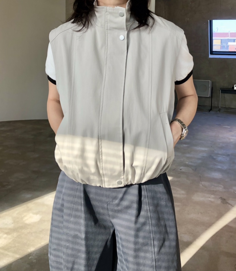 GLAD SOME東大門實拍女裝新款職業推薦熱賣馬甲拉鏈棉質GLAD SOME馬甲