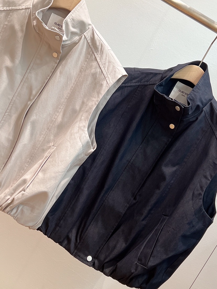 GLAD SOME東大門實拍女裝新款職業推薦熱賣馬甲拉鏈棉質GLAD SOME馬甲