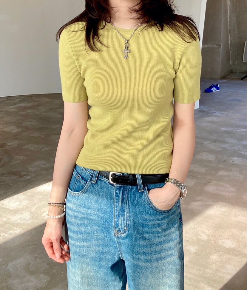 GLAD SOME東大門實拍女士新款時尚推薦熱賣26春夏職業T恤GLAD SOMET恤圖色2