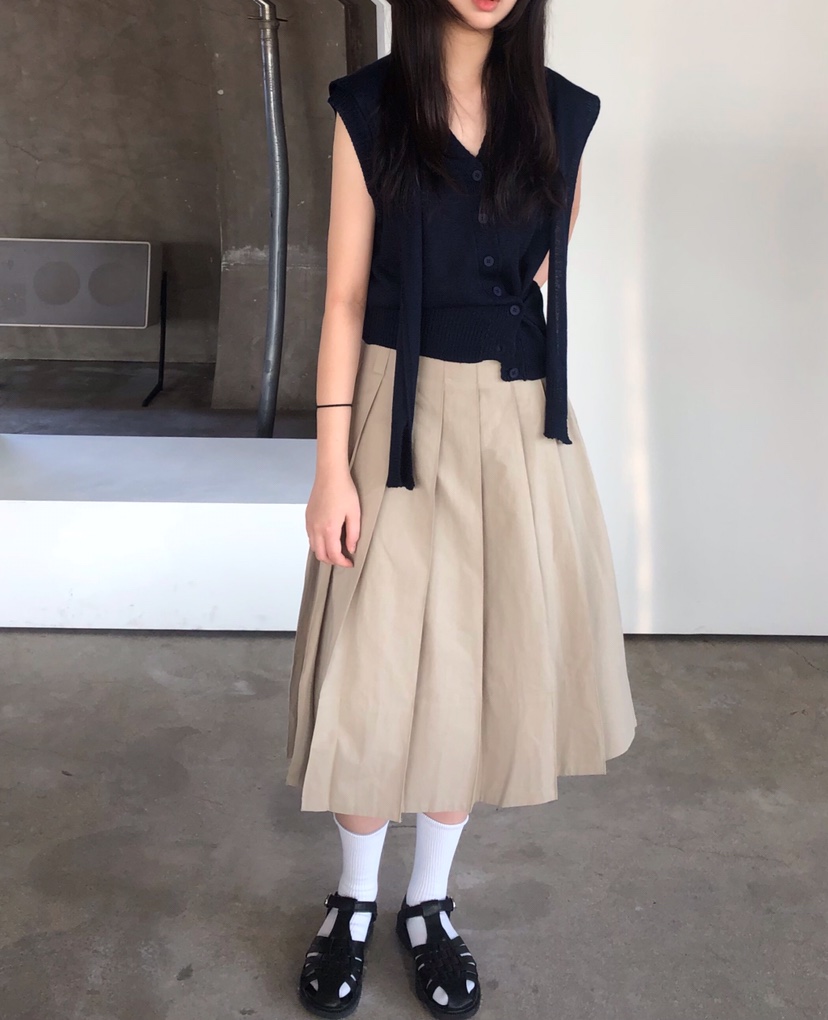 GLAD SOME韓國直郵女裝新款時尚熱賣人氣半身裙中短裙褶裥GLAD SOME半身裙/中短裙