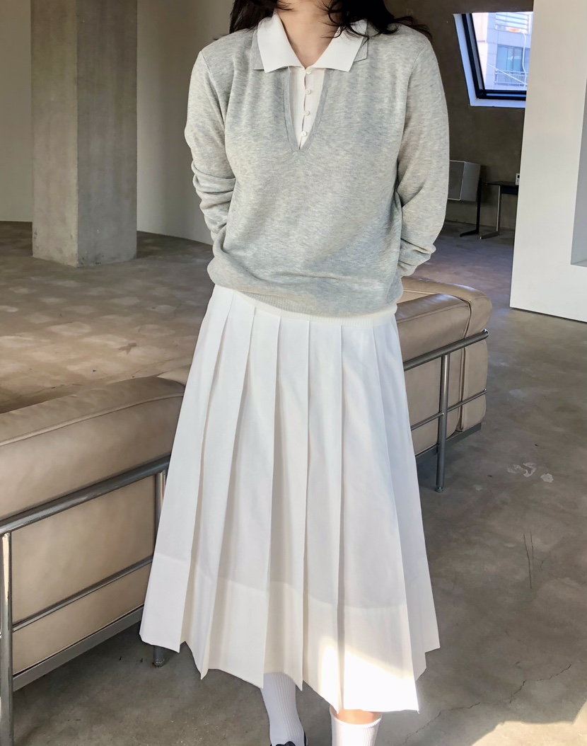 GLAD SOME韓國直郵女裝新款時尚熱賣人氣半身裙中短裙褶裥GLAD SOME半身裙/中短裙圖色1