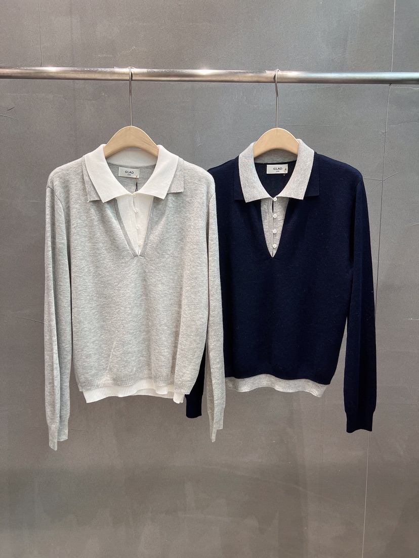 GLAD SOME東大門直郵女士新款人氣休閑職業時尚針織衫雙層GLAD SOME針織衫