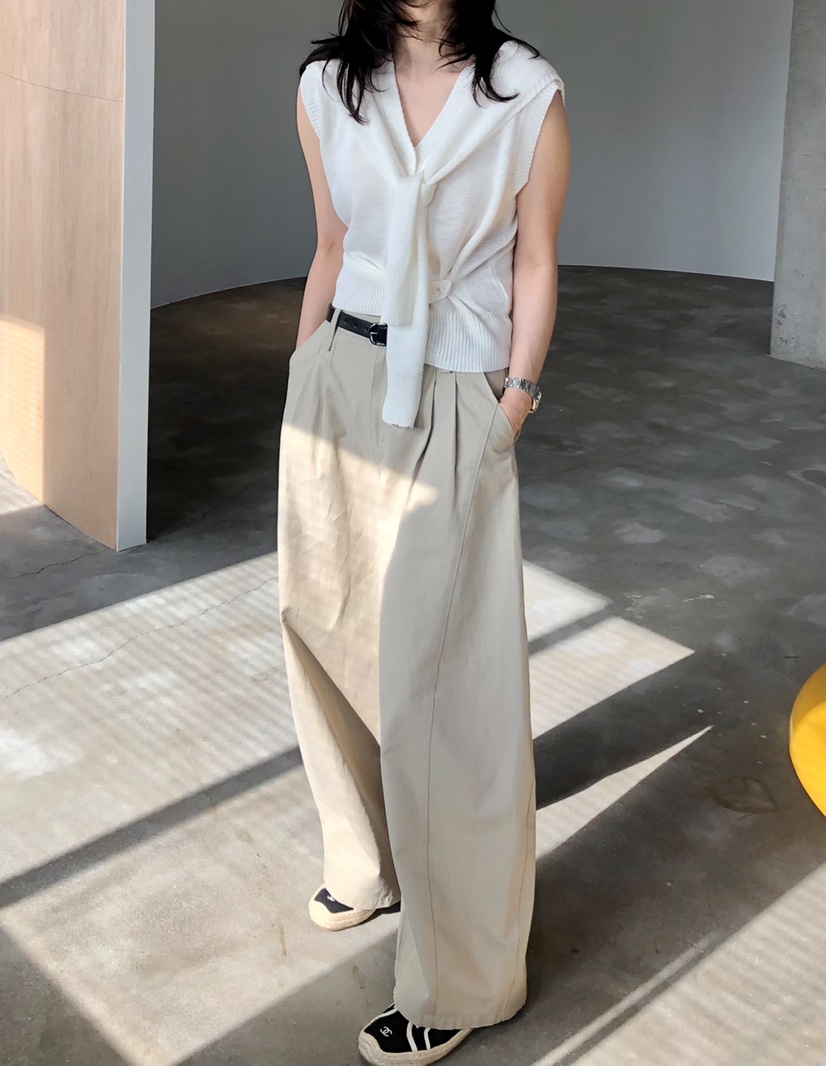 GLAD SOME東大門實拍女士新款26春夏推薦人氣休閑褲褶裥棉GLAD SOME休閑褲