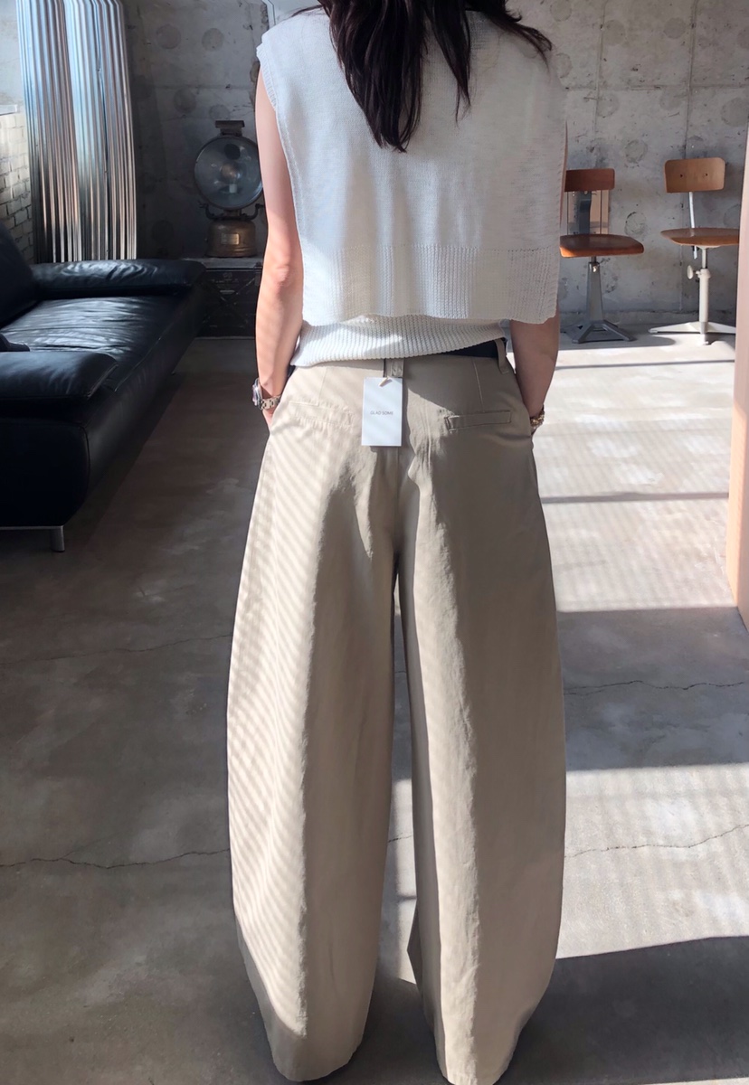 GLAD SOME東大門實拍女士新款26春夏推薦人氣休閑褲褶裥棉GLAD SOME休閑褲