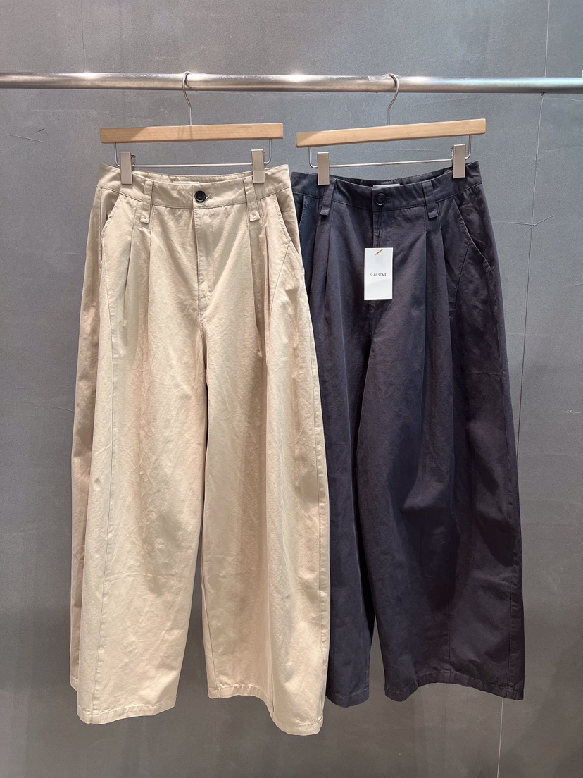 GLAD SOME東大門實拍女士新款26春夏推薦人氣休閑褲褶裥棉GLAD SOME休閑褲
