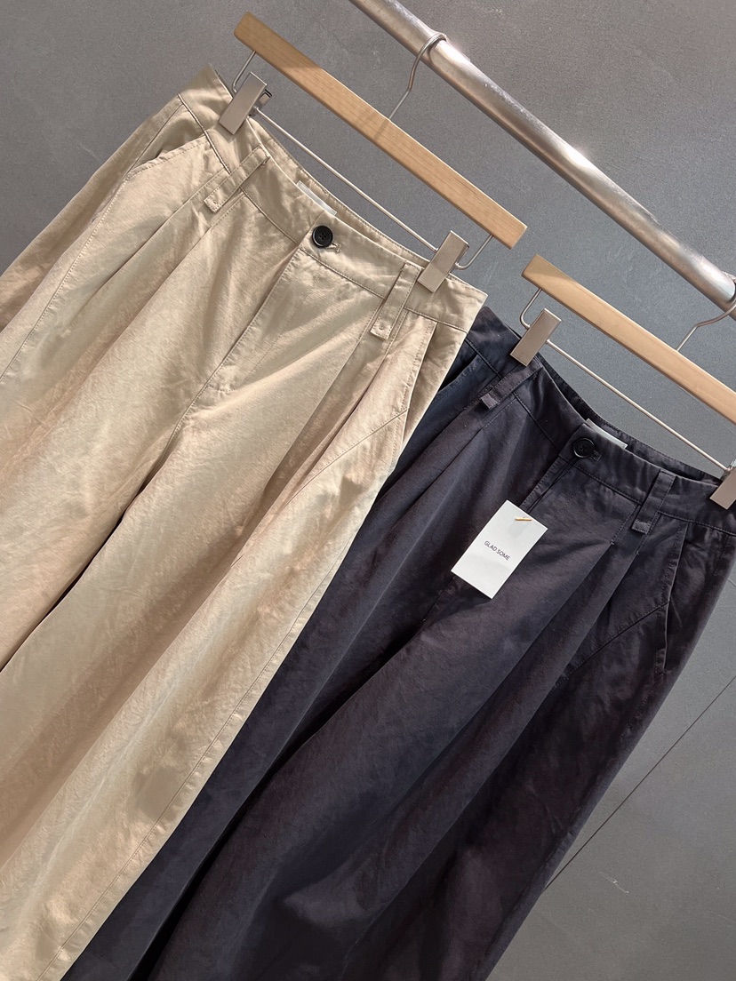 GLAD SOME東大門實拍女士新款26春夏推薦人氣休閑褲褶裥棉GLAD SOME休閑褲