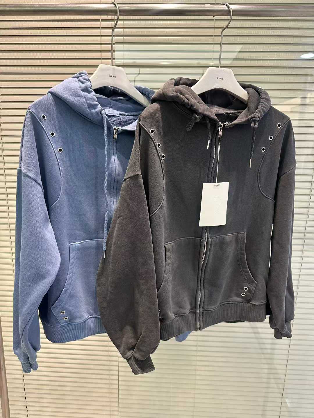 ARVO東大門直郵女裝新款真品26春夏時尚人氣衛衣連帽拉鏈衫ARVO衛衣