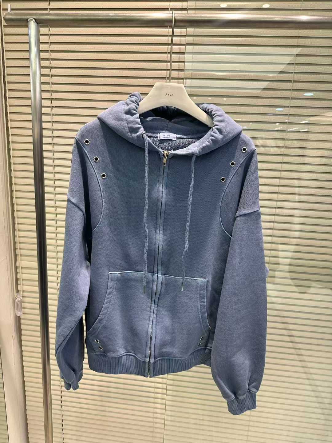 ARVO東大門直郵女裝新款真品26春夏時尚人氣衛衣連帽拉鏈衫ARVO衛衣圖色1