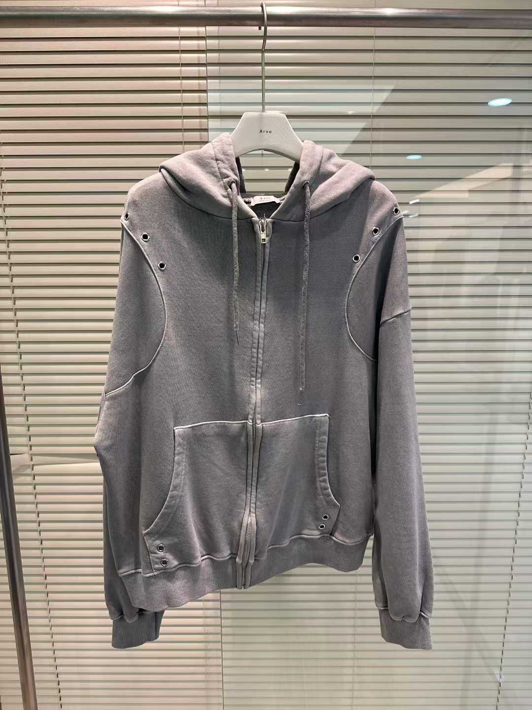 ARVO東大門直郵女裝新款真品26春夏時尚人氣衛衣連帽拉鏈衫ARVO衛衣圖色2