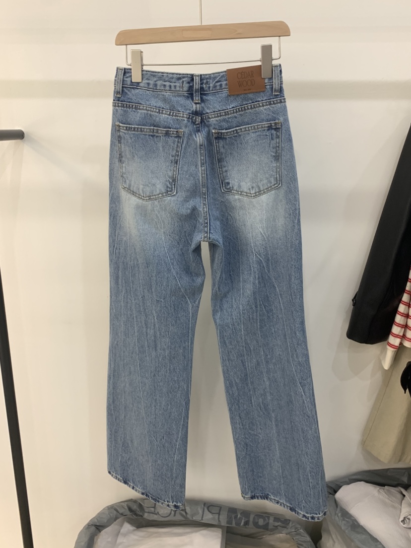 CEDARWOOD東大門實拍女裝新款人氣推薦休閑職業時尚牛仔褲CEDAR WOOD牛仔褲