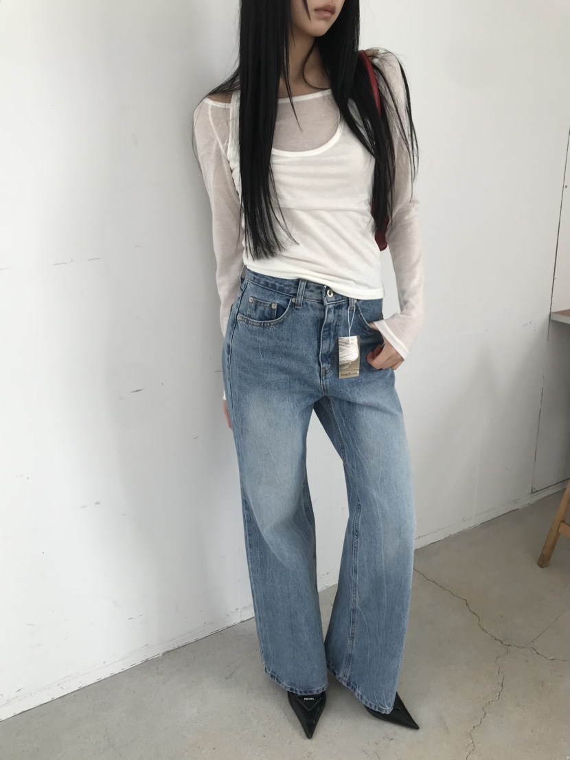 CEDARWOOD東大門實拍女裝新款人氣推薦休閑職業時尚牛仔褲CEDAR WOOD牛仔褲