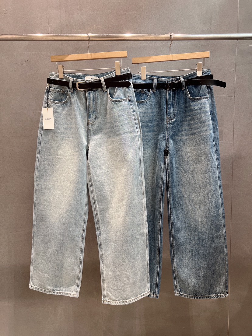 GLAD SOME韓國直郵女裝新款時尚真品職業牛仔褲不含腰帶GLAD SOME牛仔褲