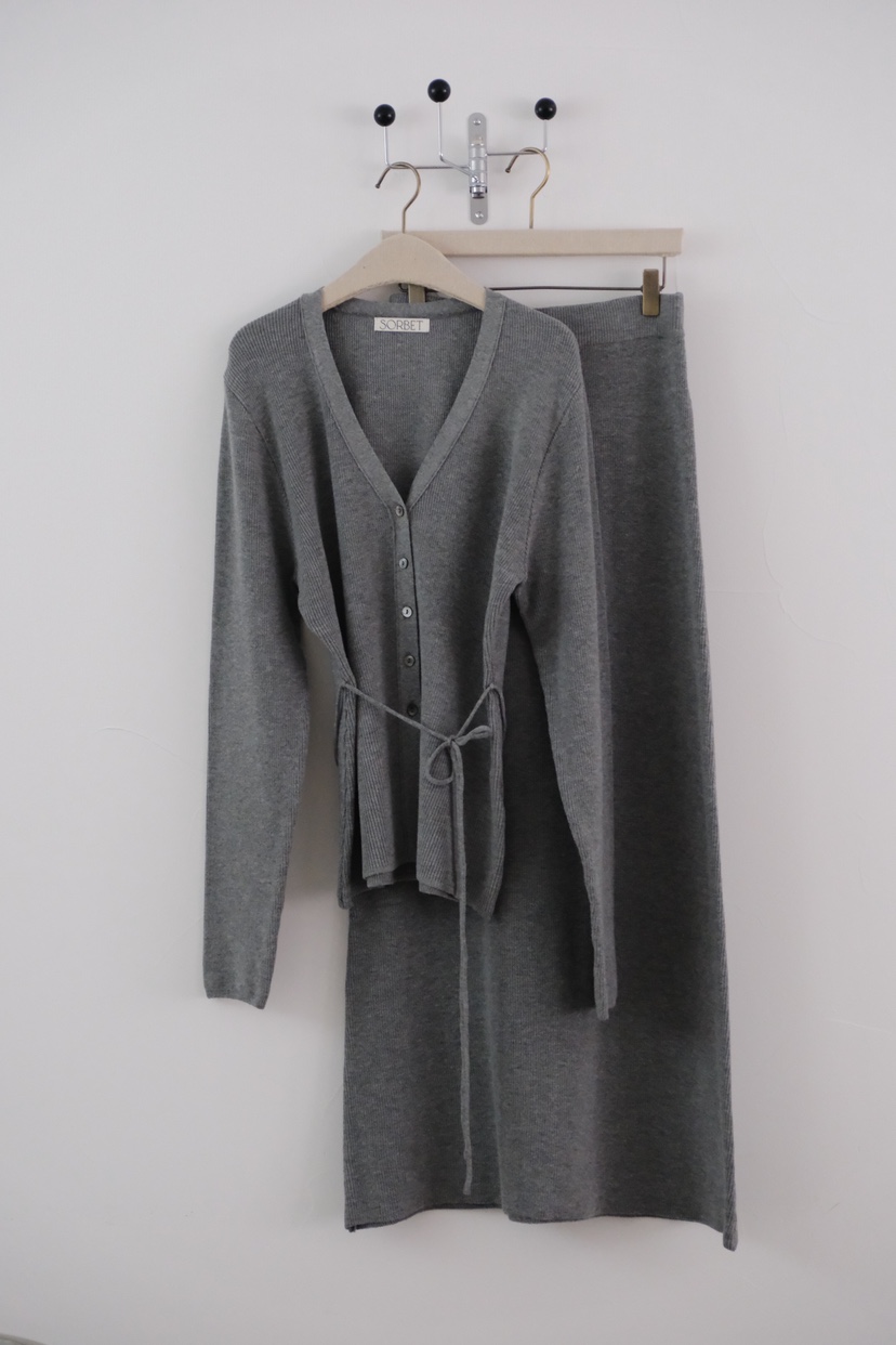 SORBET/FLAT WHITE韓國代購女裝新款時尚真品休閑26春夏長裙SORBET/FLAT WHITE長裙