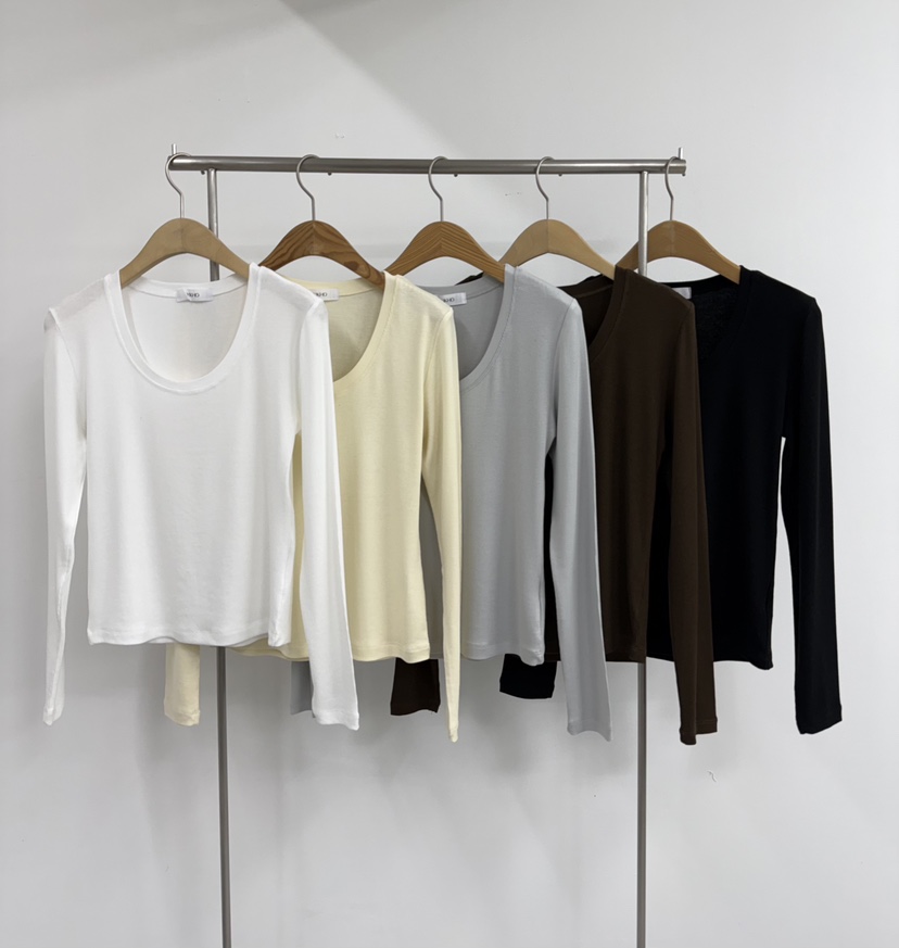 YIKHO STYLE東大門直郵女裝新品真品26春夏人氣職業長袖T恤YIKHO STYLE長袖T恤