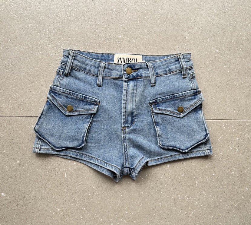 SYMBOL韓國代購女裝新款推薦26春夏熱賣時尚職業短褲口袋SYMBOL短褲圖色1