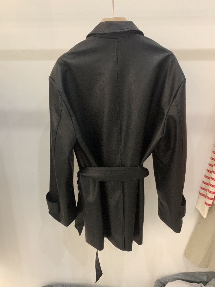 CEDARWOOD東大門代購女裝新品真品熱賣人氣夾克含腰帶皮革CEDAR WOOD夾克