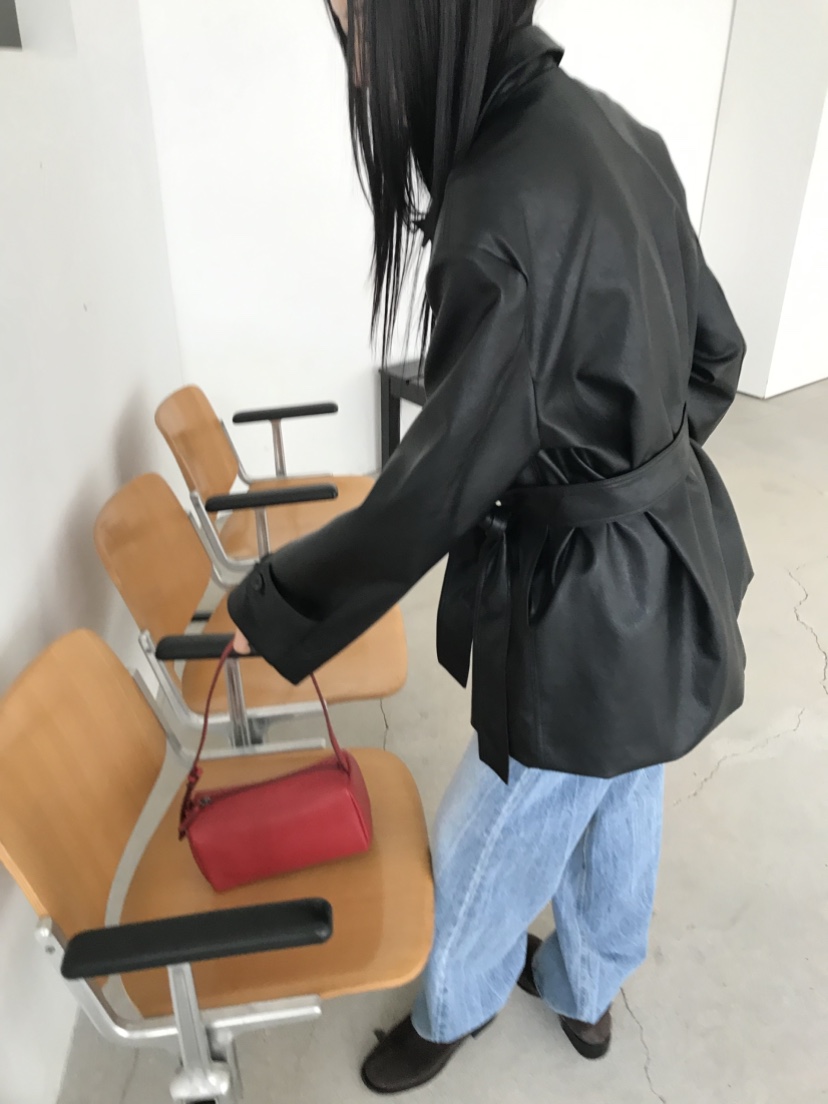 CEDARWOOD東大門代購女裝新品真品熱賣人氣夾克含腰帶皮革CEDAR WOOD夾克