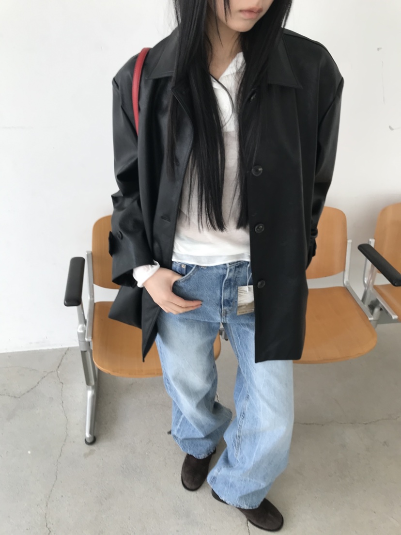 CEDARWOOD東大門代購女裝新品真品熱賣人氣夾克含腰帶皮革CEDAR WOOD夾克