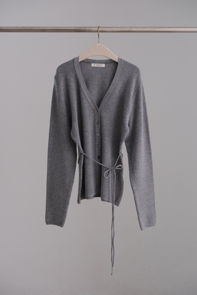 SORBET/FLAT WHITE東大門直郵女士新款26春夏針織衫羊毛衫含腰繩SORBET/FLAT WHITE針織衫圖色1